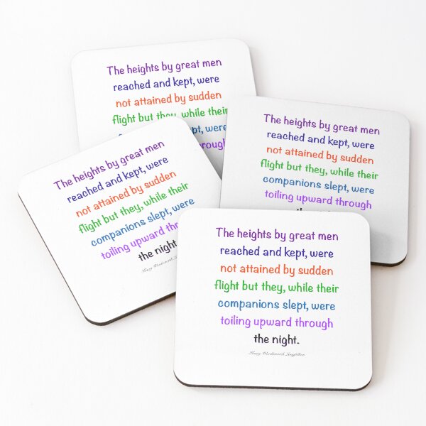 Item preview, Inspirational motivational affirmation, Color’s colours  the heights by great men reached and kept designed and sold by Artonmytee.