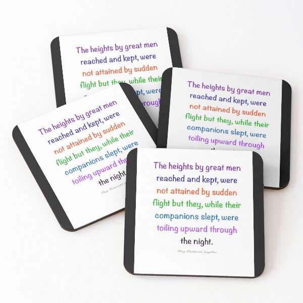 Item preview, Inspirational motivational affirmation, colors colours  the heights by great men reached and kept designed and sold by Artonmytee.