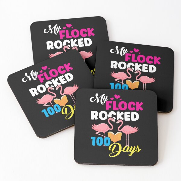 Item preview, My Flock Rocked 100 Days Flamingo Funny 100th Day School designed and sold by Dressed For  Duty.