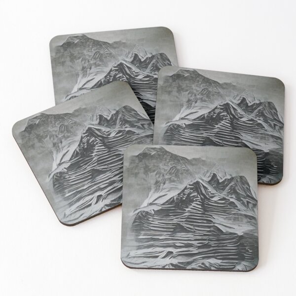 Item preview, Mountains Etching style Art designed and sold by NeuralProd.
