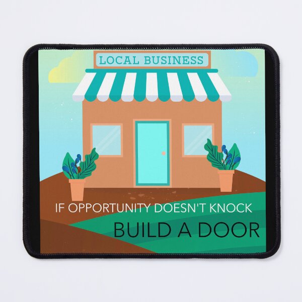 Item preview, IF OPPORTUNITY DOESN'T KNOCK BUILD A DOOR WALL ART designed and sold by SuccessfulVibes.