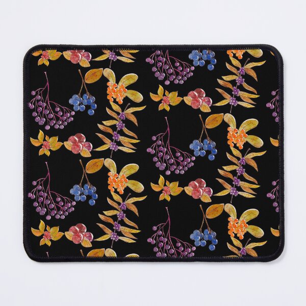 Item preview, Colorful Wild Berries Pattern Black Version designed and sold by Cora Gregory.