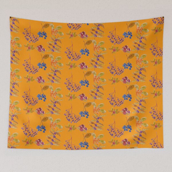 Item preview, Colorful Wild Berries Pattern Orange Version designed and sold by Cora Gregory.