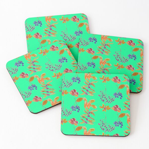 Item preview, Colorful Wild Berries Pattern Green Version designed and sold by Cora Gregory.