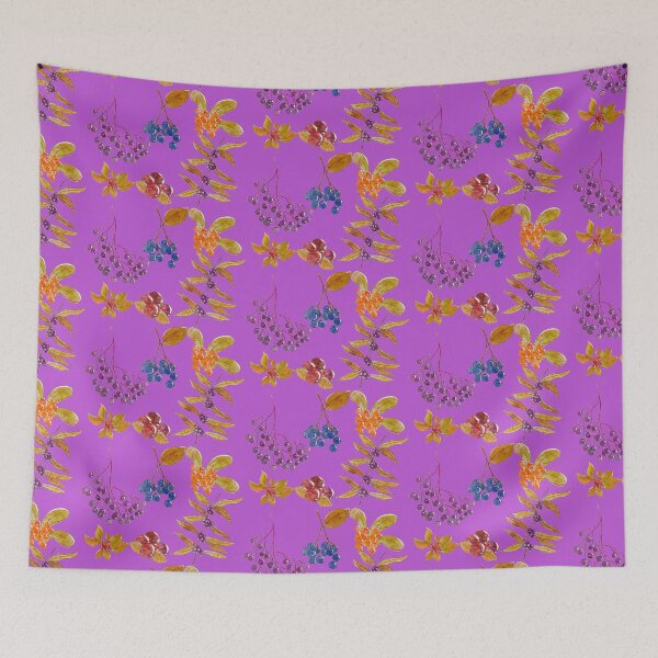 Item preview, Colorful Wild Berries Pattern Purple Version designed and sold by Cora Gregory.