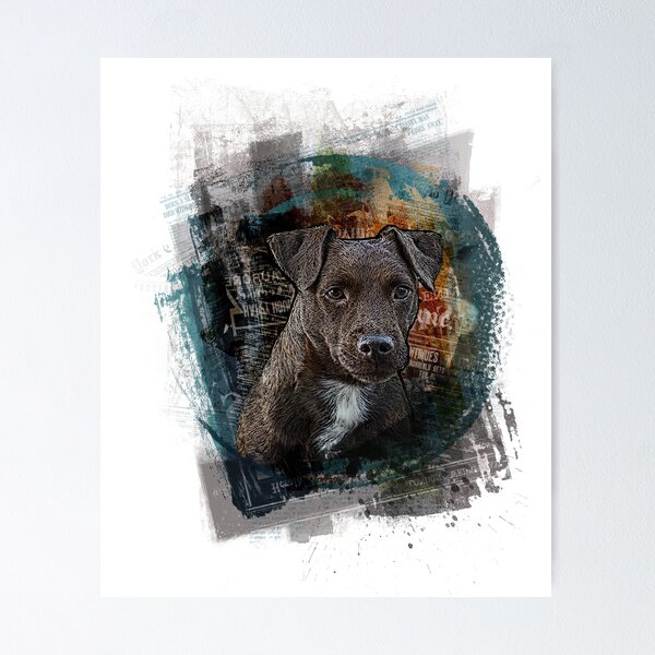 Item preview, Patterdale terrier portrait  designed and sold by ranker666.