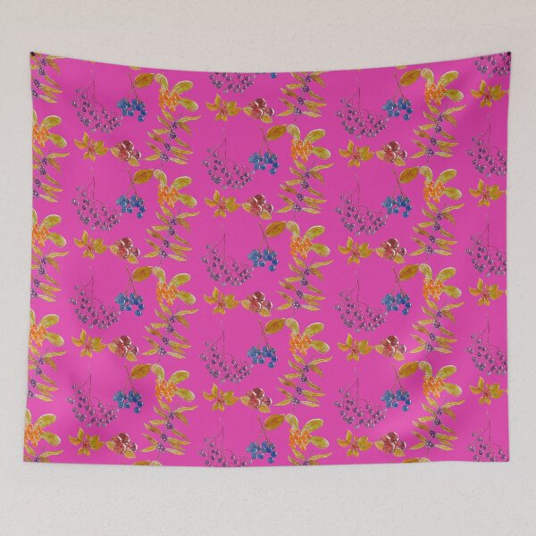 Item preview, Colorful Wild Berries Pattern Pink Version designed and sold by Cora Gregory.