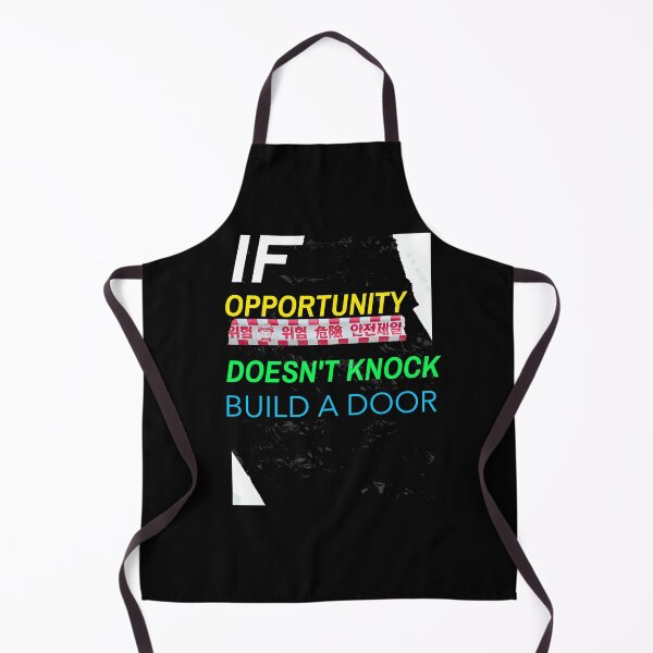Item preview, IF OPPORTUNITY DOESN'T KNOCK BUILD A DOOR WALL ART designed and sold by SuccessfulVibes.