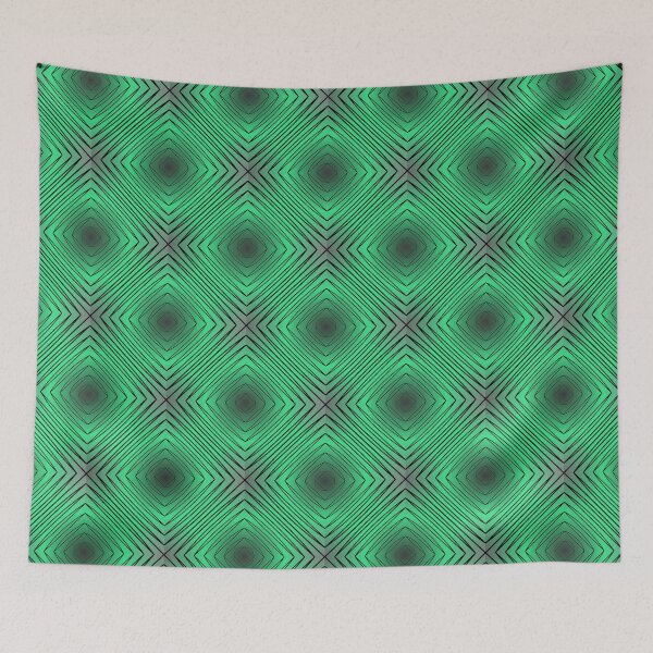 Item preview, Gray & Green Modern Geometric Diamond Pattern designed and sold by rgbguy.