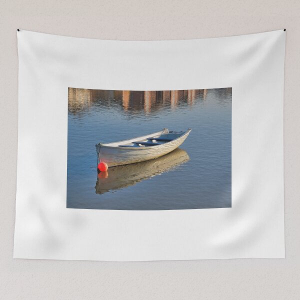 Item preview, Small Boat Moored on The River Exe at Exeter designed and sold by Dorset Girl.