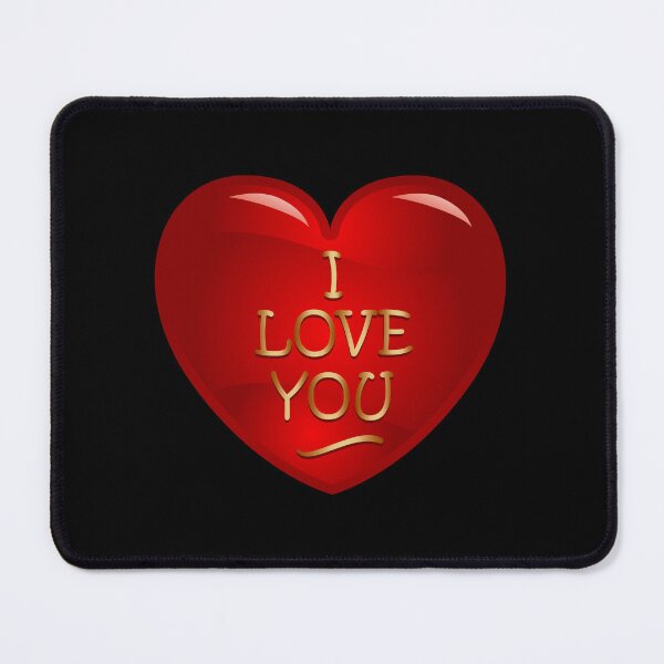 Item preview, I Love You! Red Balloon Heart (on Black) designed and sold by PawsitiveMum.