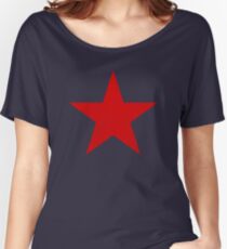 Camiseta ancha Vintage Look Russian Red Star