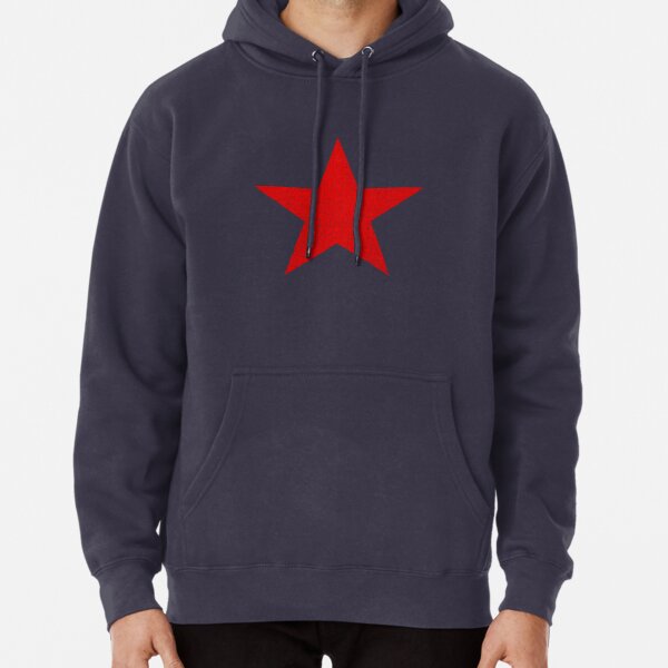 Vintage Look Russian Red Star Pullover Hoodie