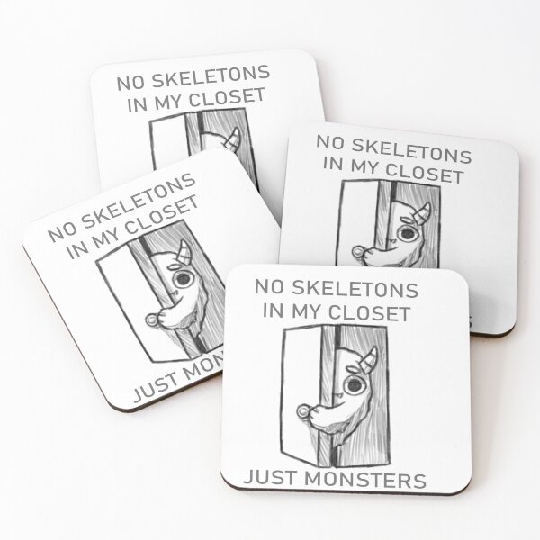 Item preview, No Skeletons in my Closet- Just Monsters designed and sold by IndigoBlueArt.