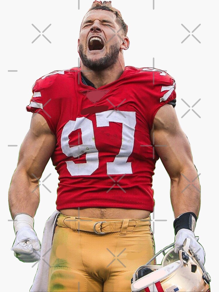 Nick Bosa 97 Strength  Sticker for Sale by TillmanHudson