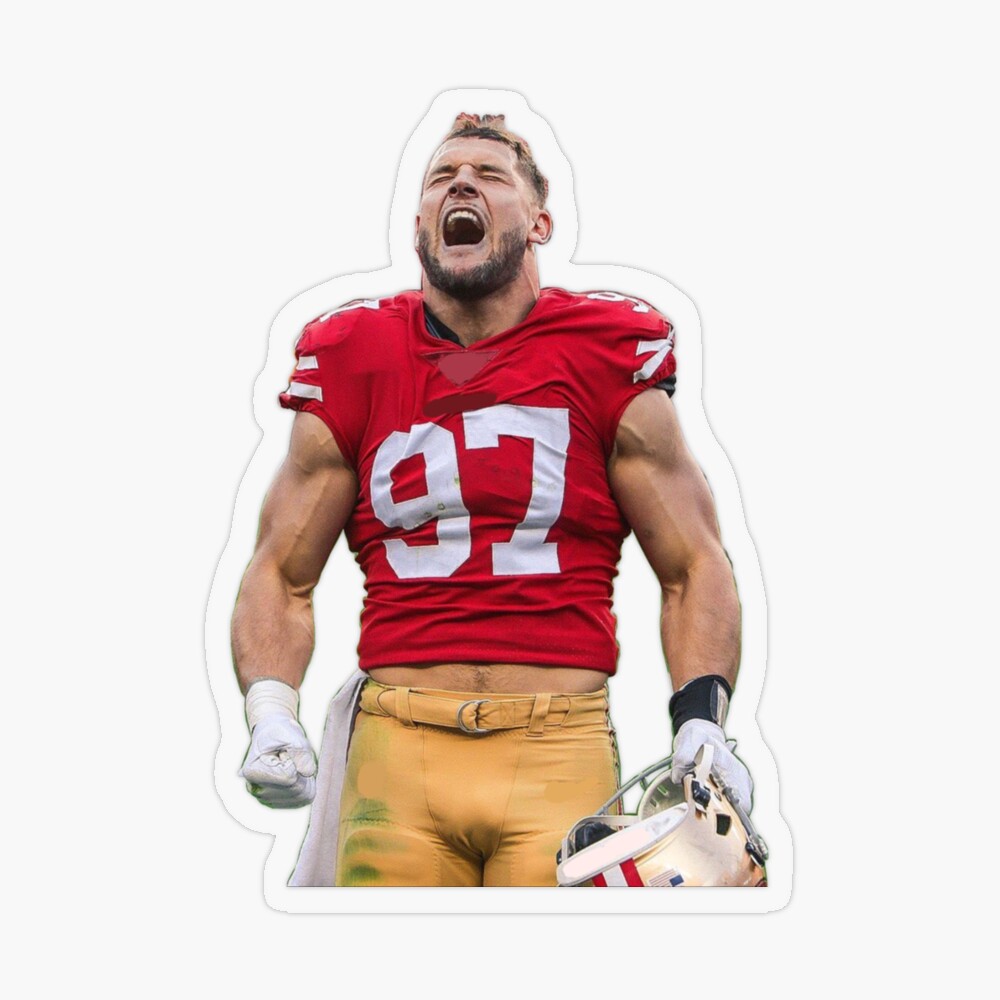 Nick Bosa 97 Strength  Sticker for Sale by TillmanHudson