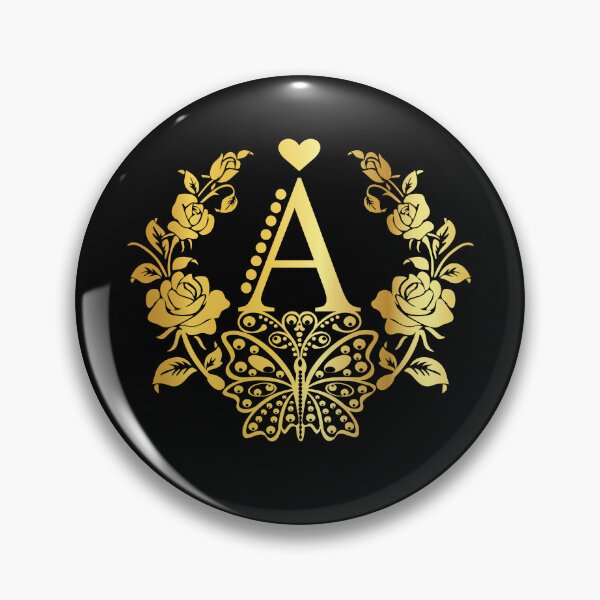 Item preview, Ornamental Letter A, Rose Gold Butterfly, Gold Monogram Ornament designed and sold by PROMEN Creativity.