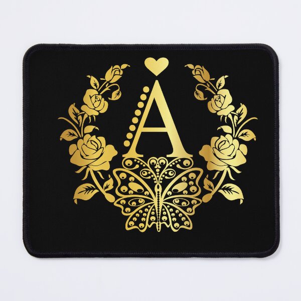 Item preview, Ornamental Letter A, Rose Gold Butterfly, Gold Monogram Ornament designed and sold by PROMEN Creativity.