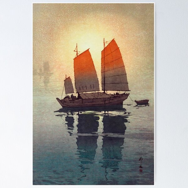 Item preview, Japanese Art - Sailing Boats by Hiroshi Yoshida designed and sold by Ukiyo-Studio.