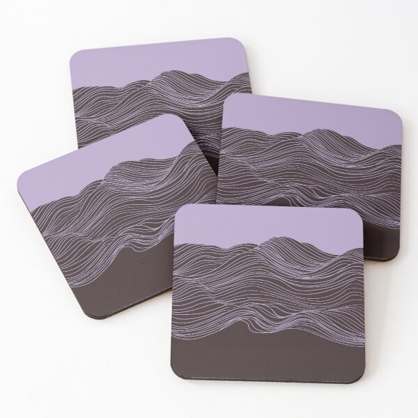 Item preview, Waves line drawing purple designed and sold by EmiWrenStudio.