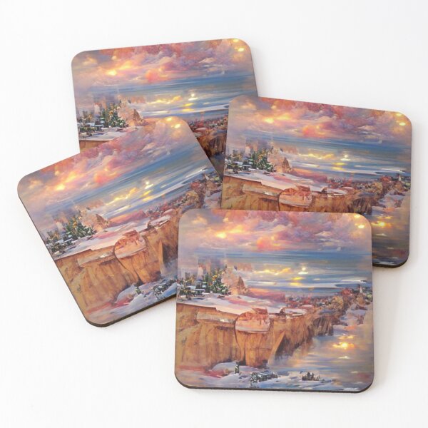 Item preview, Sunset cliffs Festive style Art designed and sold by NeuralProd.