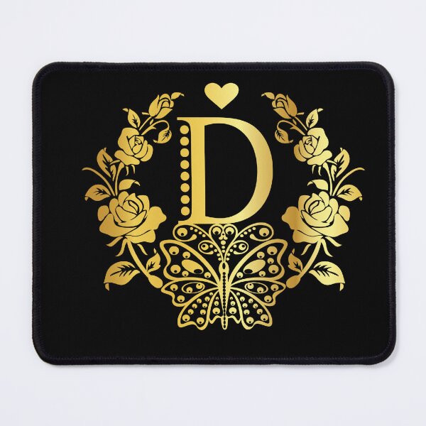 Item preview, Ornamental Letter D, Rose Gold Butterfly, Gold Monogram Ornament designed and sold by PROMEN Creativity.