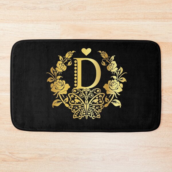 Item preview, Ornamental Letter D, Rose Gold Butterfly, Gold Monogram Ornament designed and sold by PROMEN Creativity.