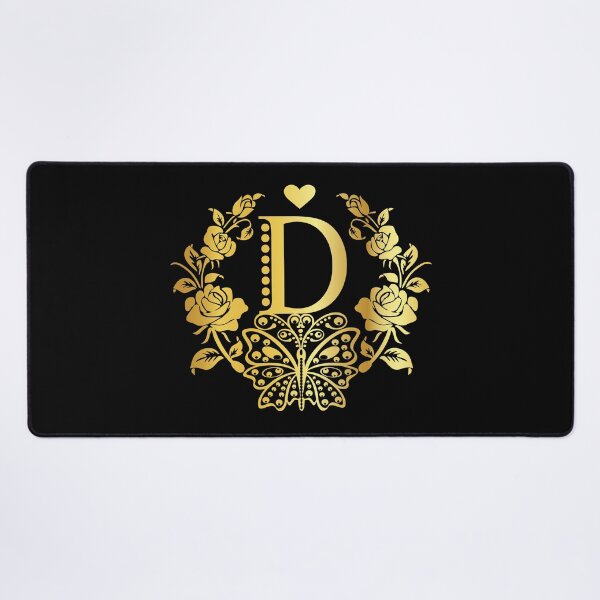 Item preview, Ornamental Letter D, Rose Gold Butterfly, Gold Monogram Ornament designed and sold by PROMEN Creativity.
