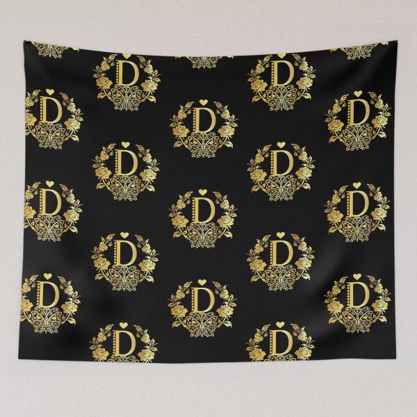 Item preview, Ornamental Letter D, Rose Gold Butterfly, Gold Monogram Ornament designed and sold by PROMEN Creativity.