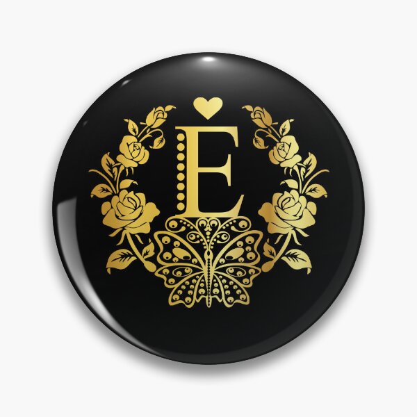 Item preview, Ornamental Letter E, Rose Gold Butterfly, Gold Monogram Ornament designed and sold by PROMEN Creativity.