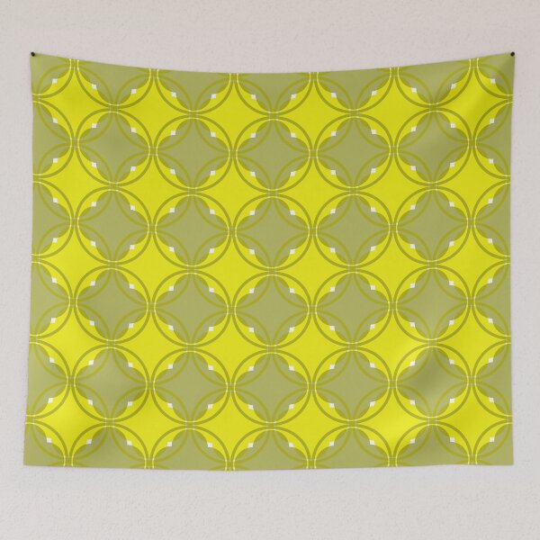 Aperçu de l'œuvre Motif quadrilobe moderne citron et citron créée et vendue par rgbguy.