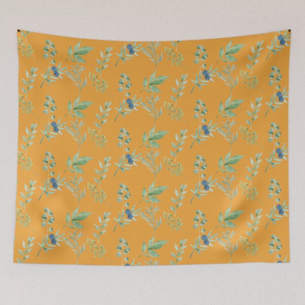 Item preview, Rustic Watercolor Painted Leaves orange Version designed and sold by Cora Gregory.