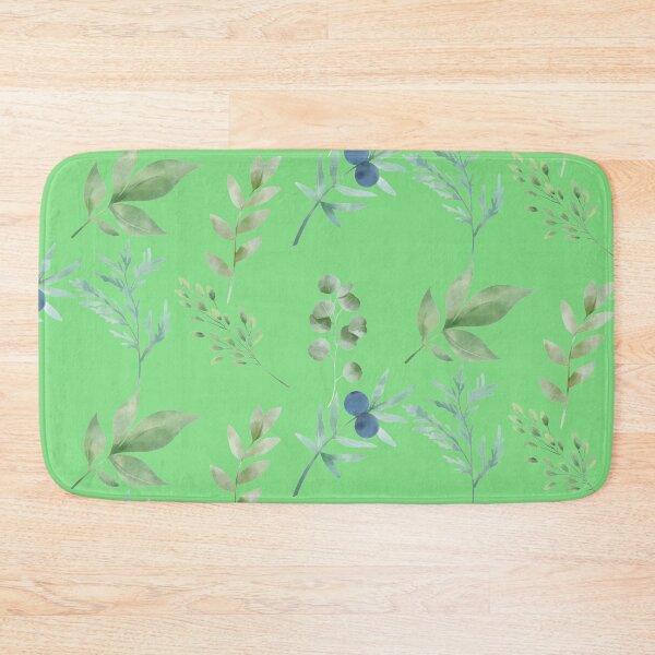 Item preview, Rustic Watercolor Painted Leaves Green Version designed and sold by Cora Gregory.