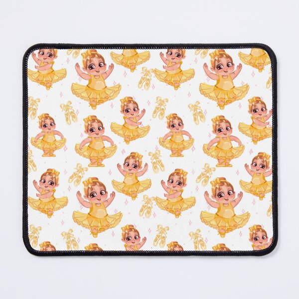 Item preview, cute baby ballerina pattern yellow designed and sold by ArtInPi.