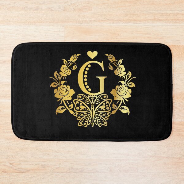 Item preview, Ornamental Letter G, Rose Gold Butterfly, Gold Monogram Ornament designed and sold by PROMEN Creativity.