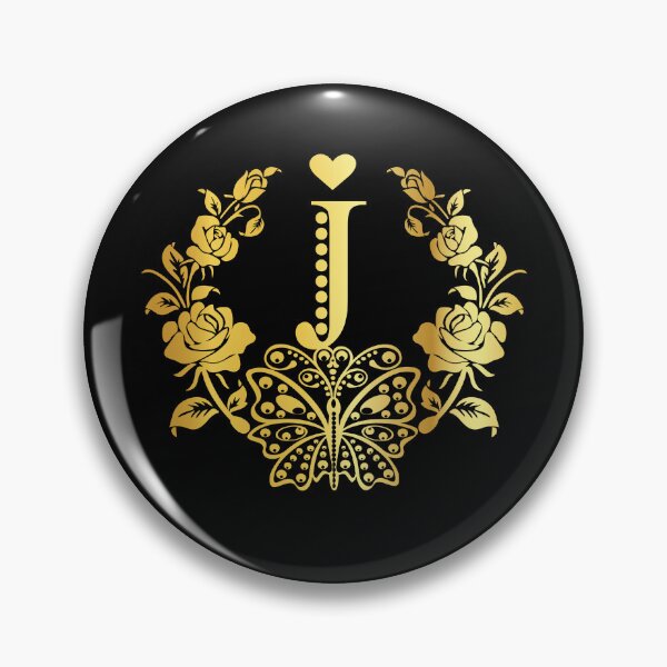 Item preview, Ornamental Letter J, Rose Gold Butterfly, Gold Monogram Ornament designed and sold by PROMEN Creativity.