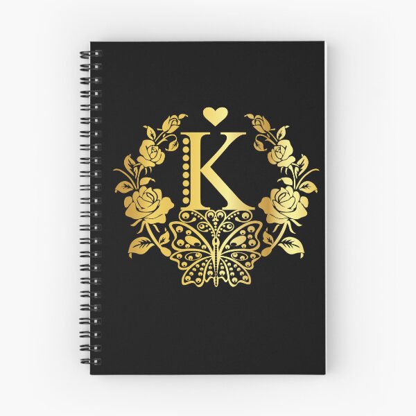 Item preview, Ornamental Letter K, Rose Gold Butterfly, Gold Monogram Ornament designed and sold by PROMEN Creativity.