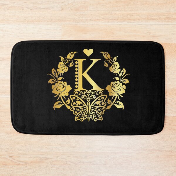 Item preview, Ornamental Letter K, Rose Gold Butterfly, Gold Monogram Ornament designed and sold by PROMEN Creativity.
