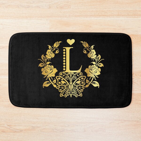 Item preview, Ornamental Letter L, Rose Gold Butterfly, Gold Monogram Ornament designed and sold by PROMEN Creativity.