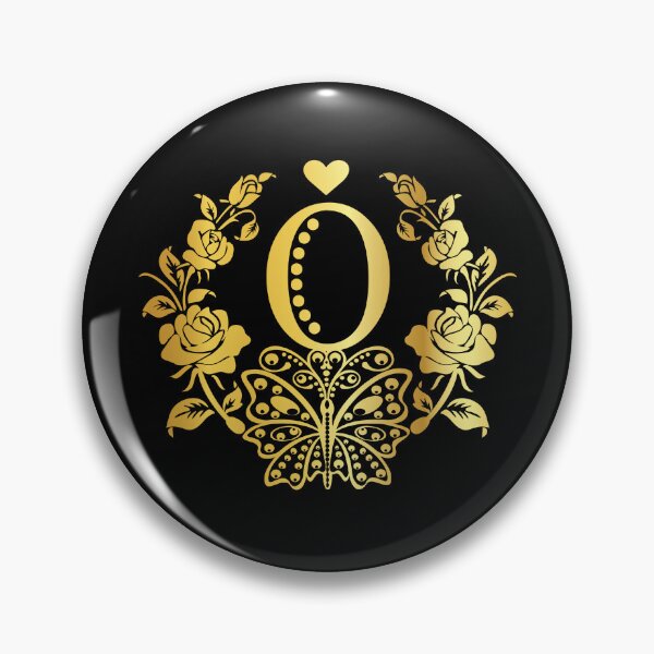 Item preview, Ornamental Letter O, Rose Gold Butterfly, Gold Monogram Ornament designed and sold by PROMEN Creativity.