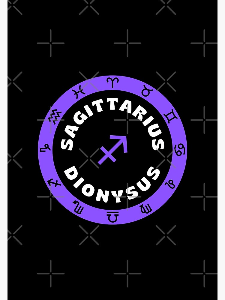 Sagittarius Zodiac Symbol Greek Mythology God Dionysus Horoscope Art Print