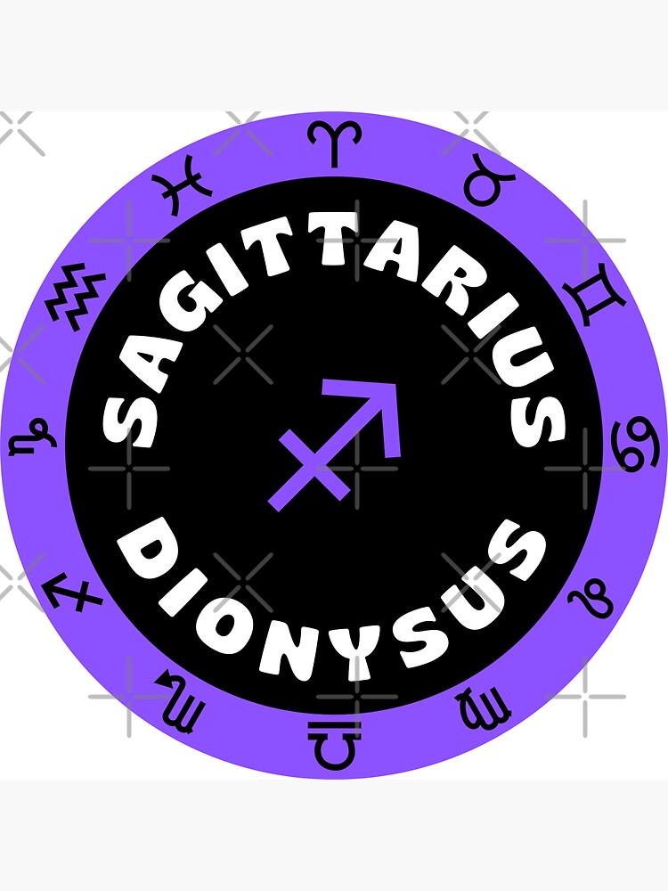 Sagittarius Zodiac Symbol Greek Mythology God Dionysus Horoscope Magnet