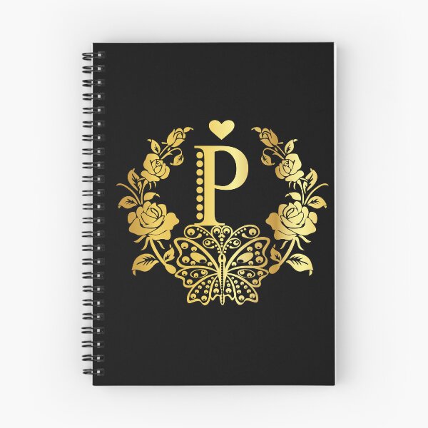Item preview, Ornamental Letter P, Rose Gold Butterfly, Gold Monogram Ornament designed and sold by PROMEN Creativity.