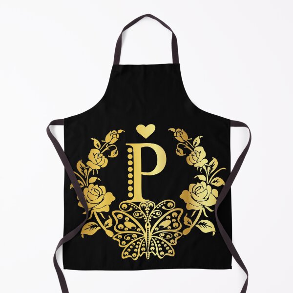 Item preview, Ornamental Letter P, Rose Gold Butterfly, Gold Monogram Ornament designed and sold by PROMEN Creativity.