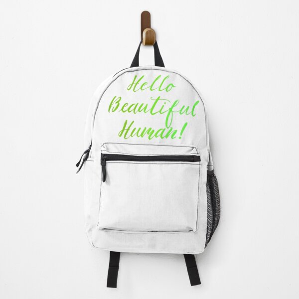 Item preview, Hello Beautiful Human! In greens designed and sold by TheBarefootMom.