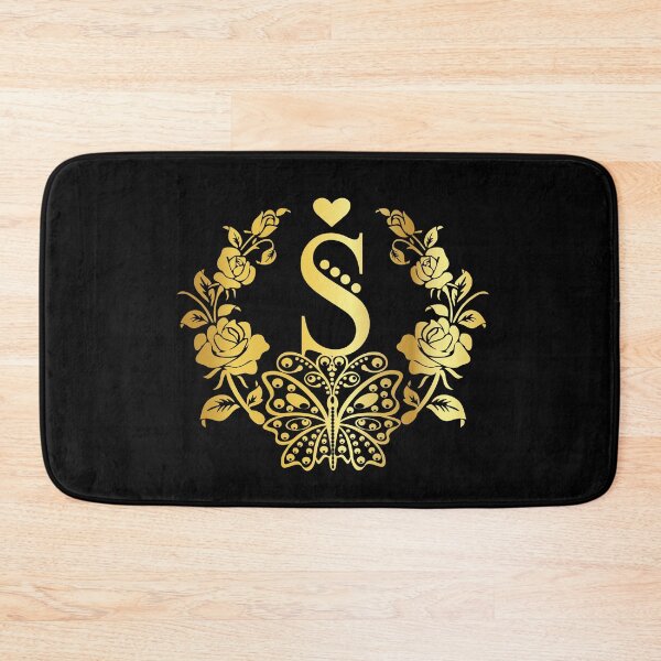Item preview, Ornamental Letter S, Rose Gold Butterfly, Gold Monogram Ornament designed and sold by PROMEN Creativity.