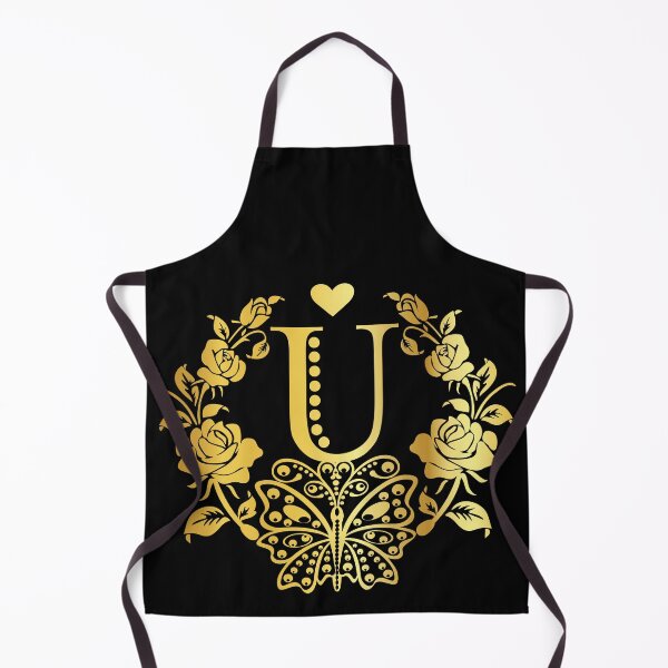 Item preview, Ornamental Letter U, Rose Gold Butterfly, Gold Monogram Ornament designed and sold by PROMEN Creativity.