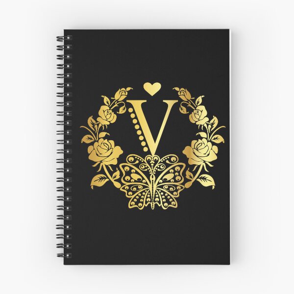 Item preview, Ornamental Letter V, Rose Gold Butterfly, Gold Monogram Ornament designed and sold by PROMEN Creativity.