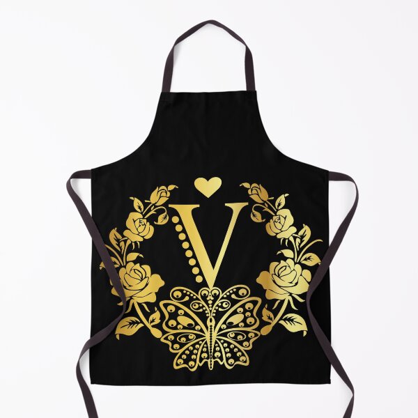 Item preview, Ornamental Letter V, Rose Gold Butterfly, Gold Monogram Ornament designed and sold by PROMEN Creativity.