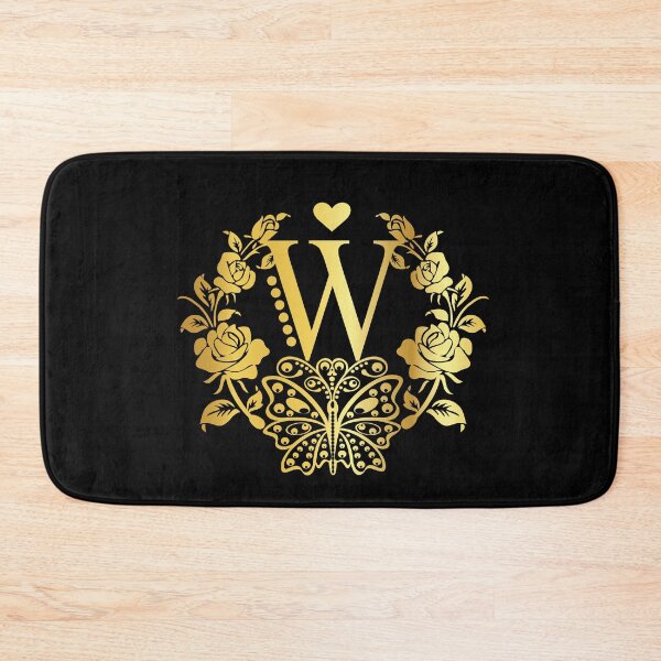 Item preview, Ornamental Letter W, Rose Gold Butterfly, Gold Monogram Ornament designed and sold by PROMEN Creativity.
